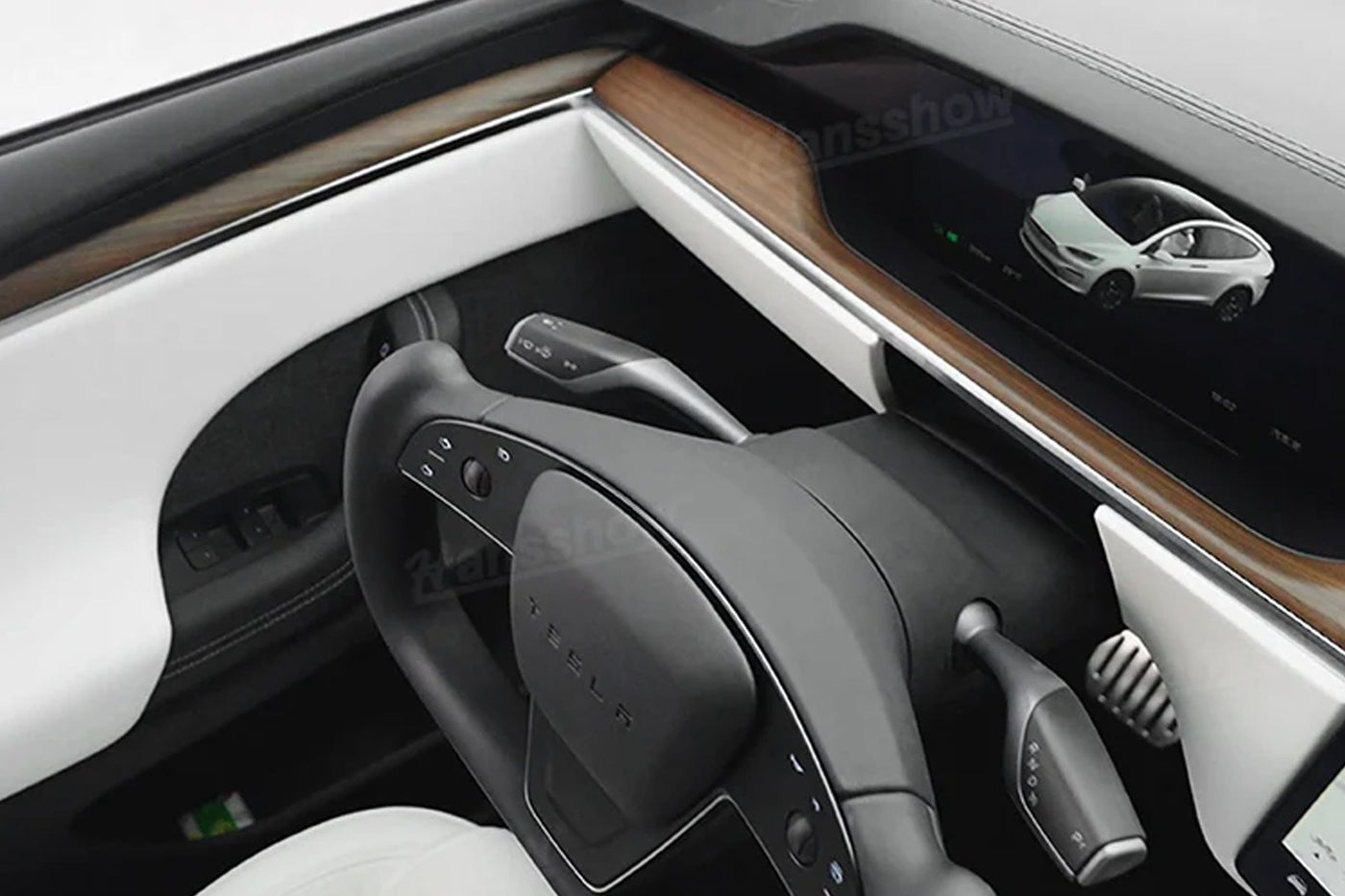 Hansshow Tesla Model S/X Gear Shift & Turn Signal Lever Upgrade Kit