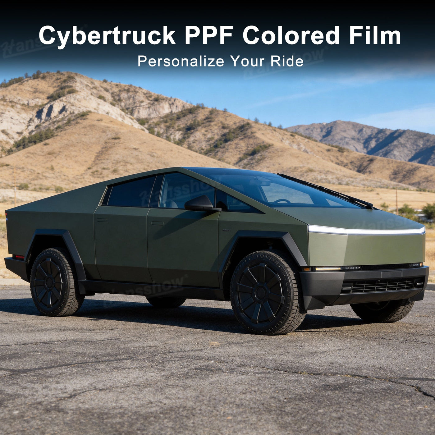 Military Green Makeover: New DIY Protection Kit Transforms Tesla Cybertruck's Bold Identity