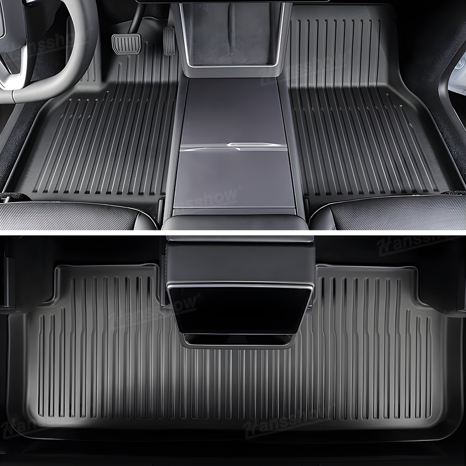 Modèle Y/3/3 Highland White Floor Mats Custom Fit All WEETH TPE TPE INTÉRIEUR ACCESSOIRES POUR TESLA | HANSSHOW
