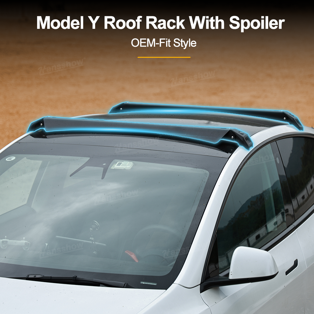 Tesla Model Y Roof Rack With Roof Spoiler Tail Wing Aluminum Alloy