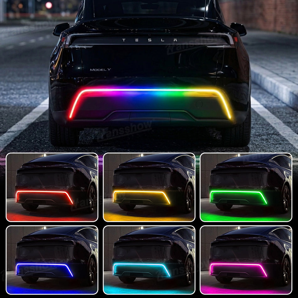 Model Y Juniper Rear Bumper Ambient Lighting RGB LED Light Strip with APP Control Dynamic Flow Tail Light