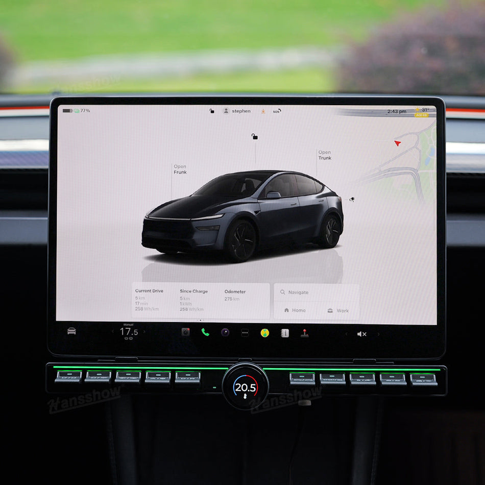 Console centrale bouton de contrôle physique plusieurs fonctions pour le modèle Tesla Y/3
