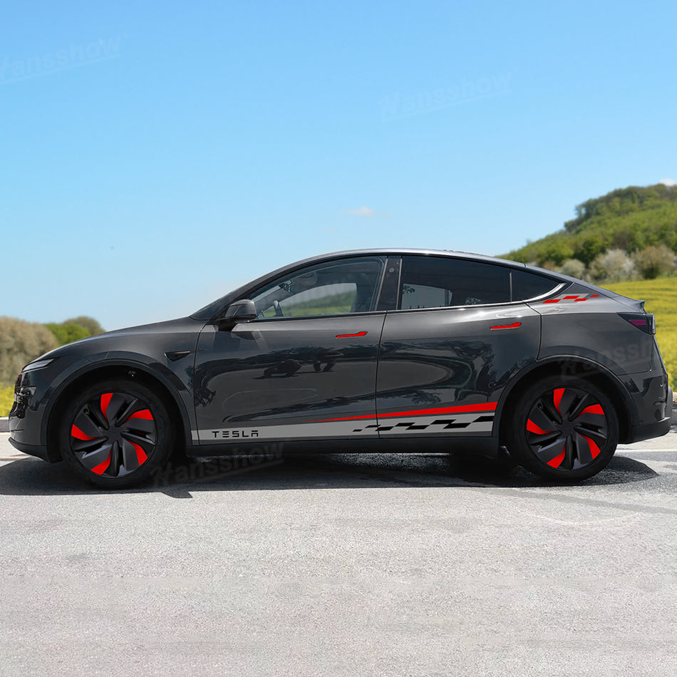 Model Y Juniper Custom Stripe Kit Durable Vinyl Wrap with F1 Racing Style