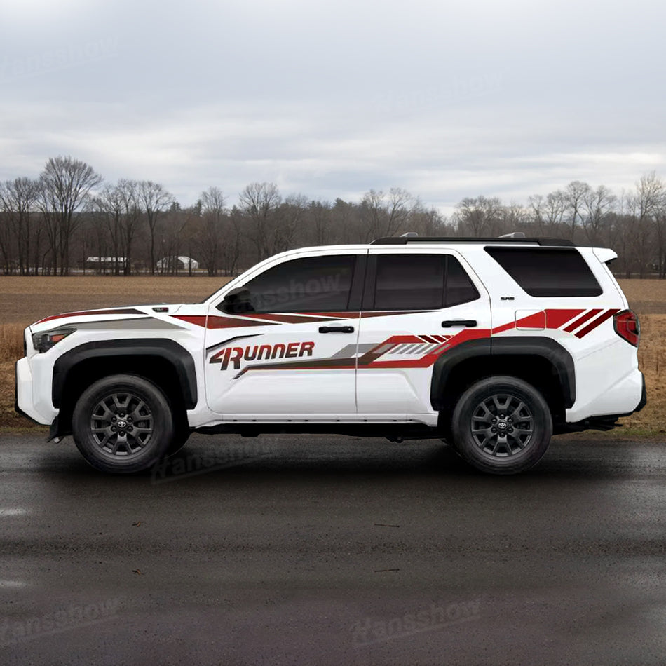 4Runner Body Decals Vinyl Wrap with Retro Racing / Off-Road Decal Style