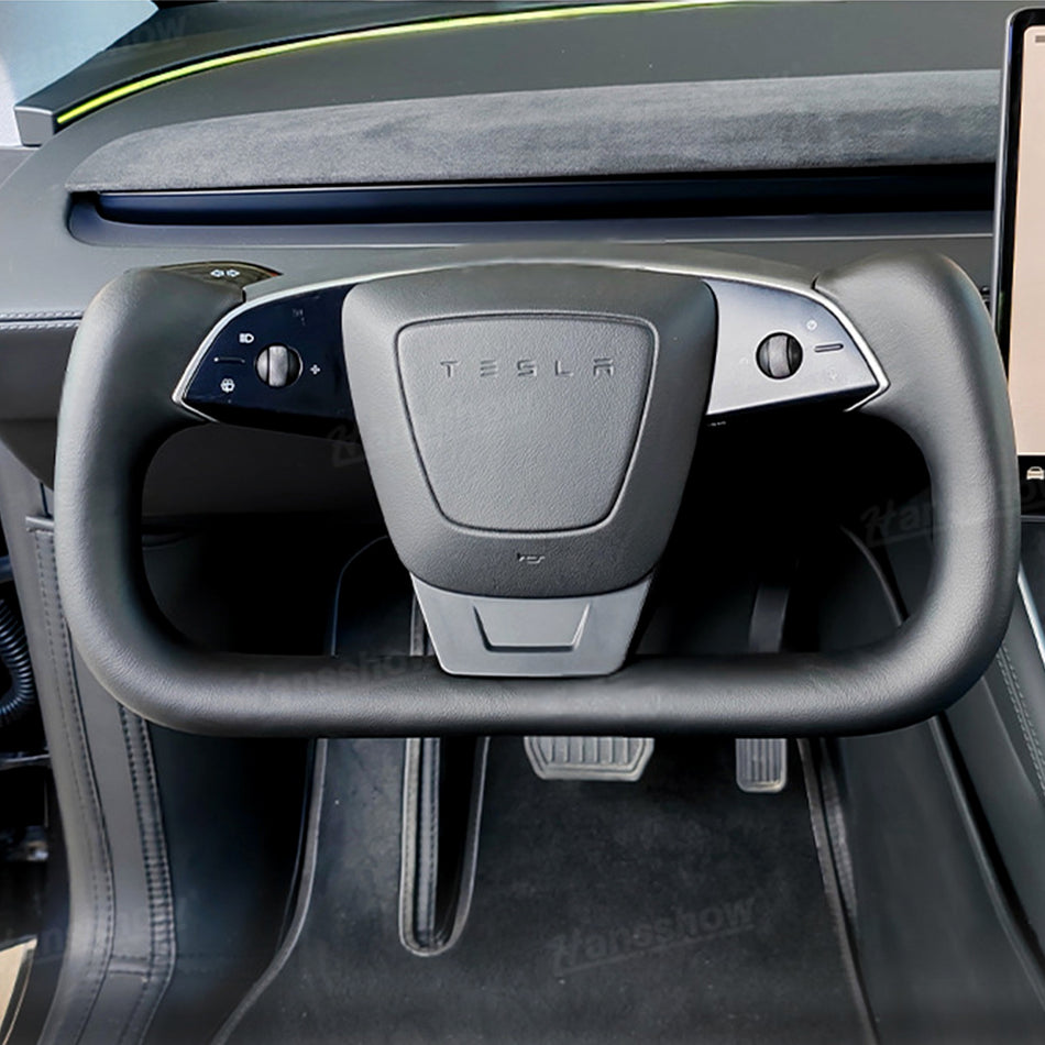 Model Y Juniper/3 Highland Nappa Leather Yoke Steering Wheel 2.0 Inspired by Model X/S Yoke