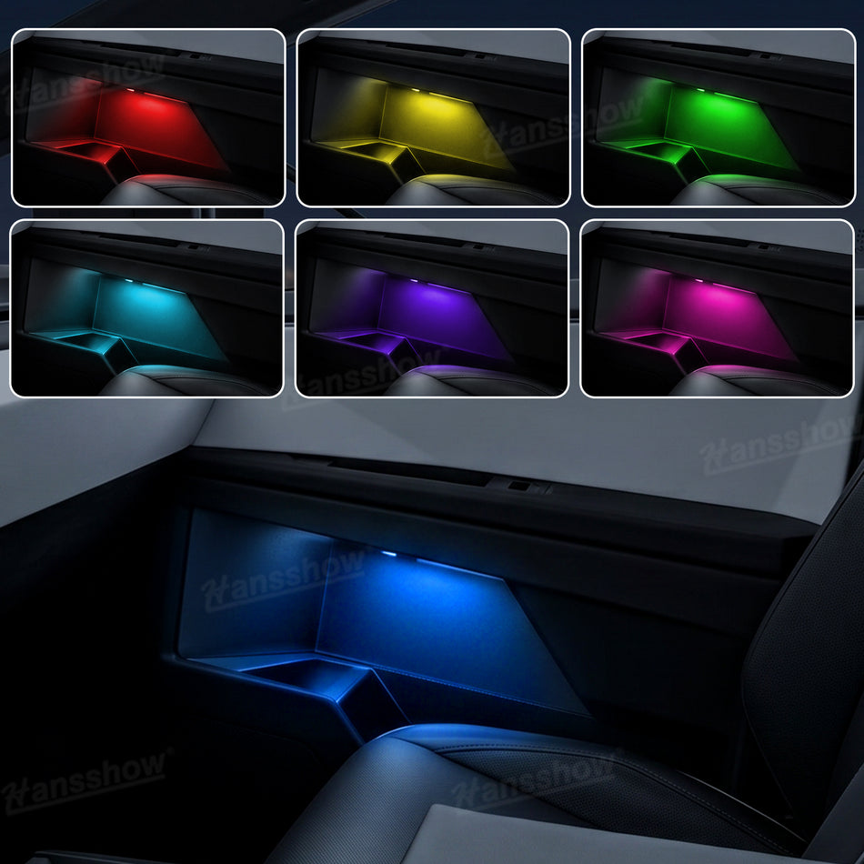Cybertruck Door Pocket Ambient Lighting RGB Interior Lighting Kit with OEM Screen Control & Interior Light Sync