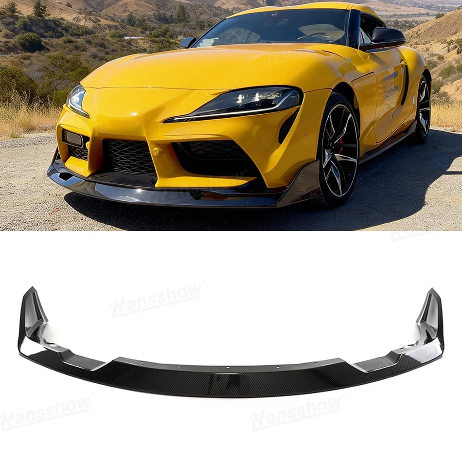 Supra A90 A91 Front Bumper Lip Spoiler Track-Inspired ABS Carbon Fiber Style Front Lip for Toyota