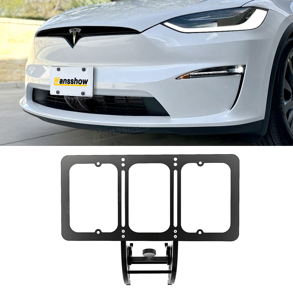 Model X Front License Plate Mount Frame Tag Holder for Tesla
