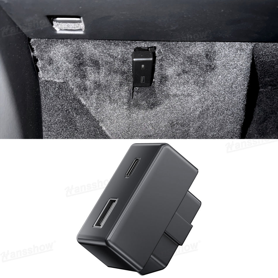 Cybertruck OBD Hub Adapter 48W USB-A & USB-C Dual Port Fast Charger for Tesla