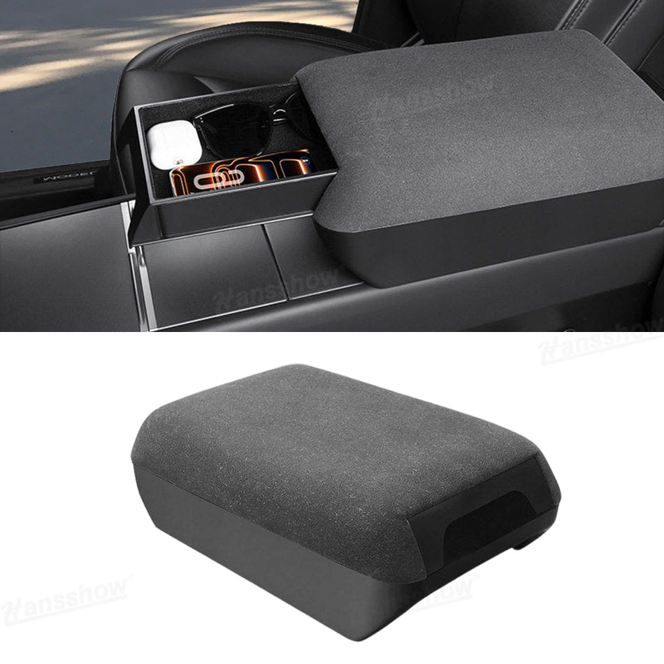 Model Y Juniper/3 Highland Armrest Pad Center Console Armrest Riser with Hidden Storage Drawer No Tools Required
