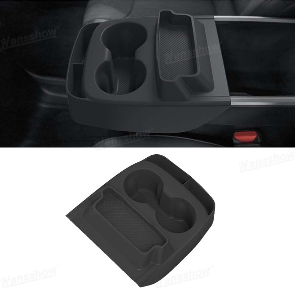 Model Y Juniper Standard Center Console Cup Holder Silicone Mat Protector Organizer Anti-Slip Spill Proof