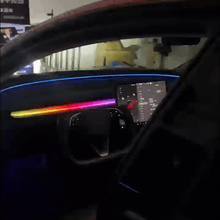 Model Y Juniper/3 Highland Custom-Fit Streamer Ambient Light 3.0 with Smart Blind Spot Detection System