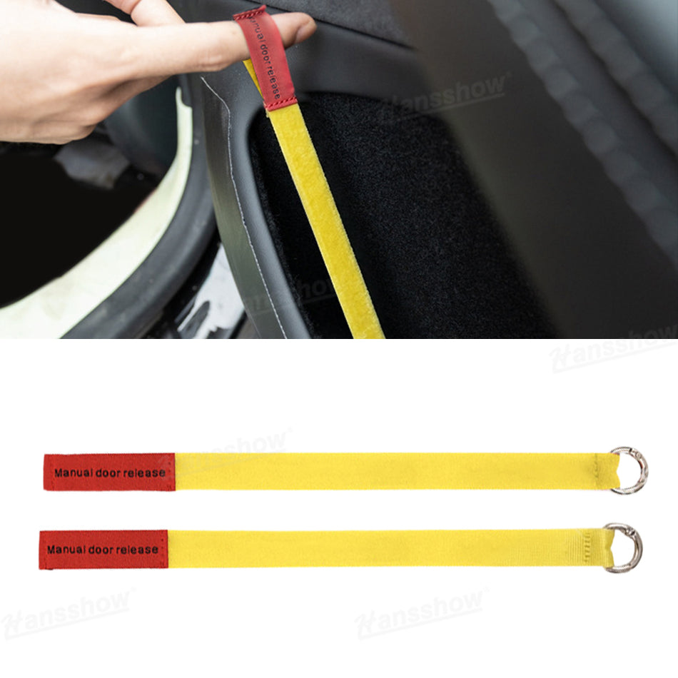Model Y Juniper/3 Highland Rear Door Emergency Pull Cord High Visibility Mechanical Quick Release Strap for Easy Escape