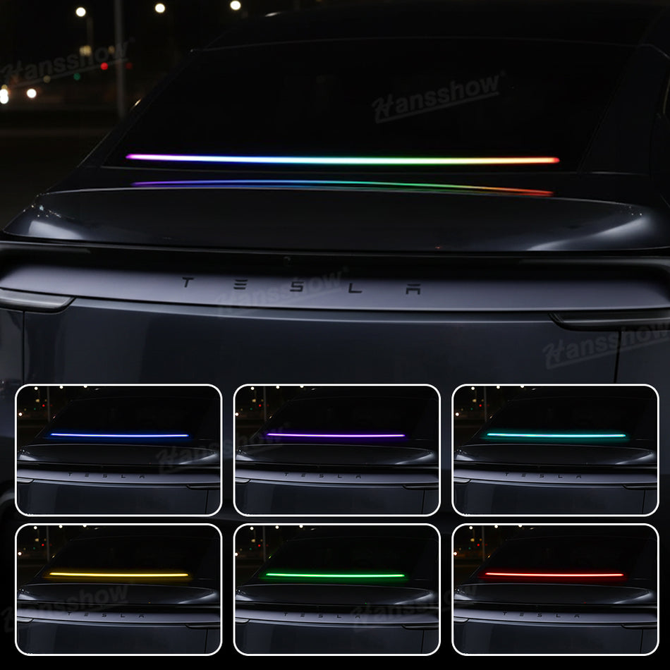 Model Y Juniper/3 Highland Rear Window Ambient Lighting Custom Fit LED Light Strip with Brake & Turn Signal Sync
