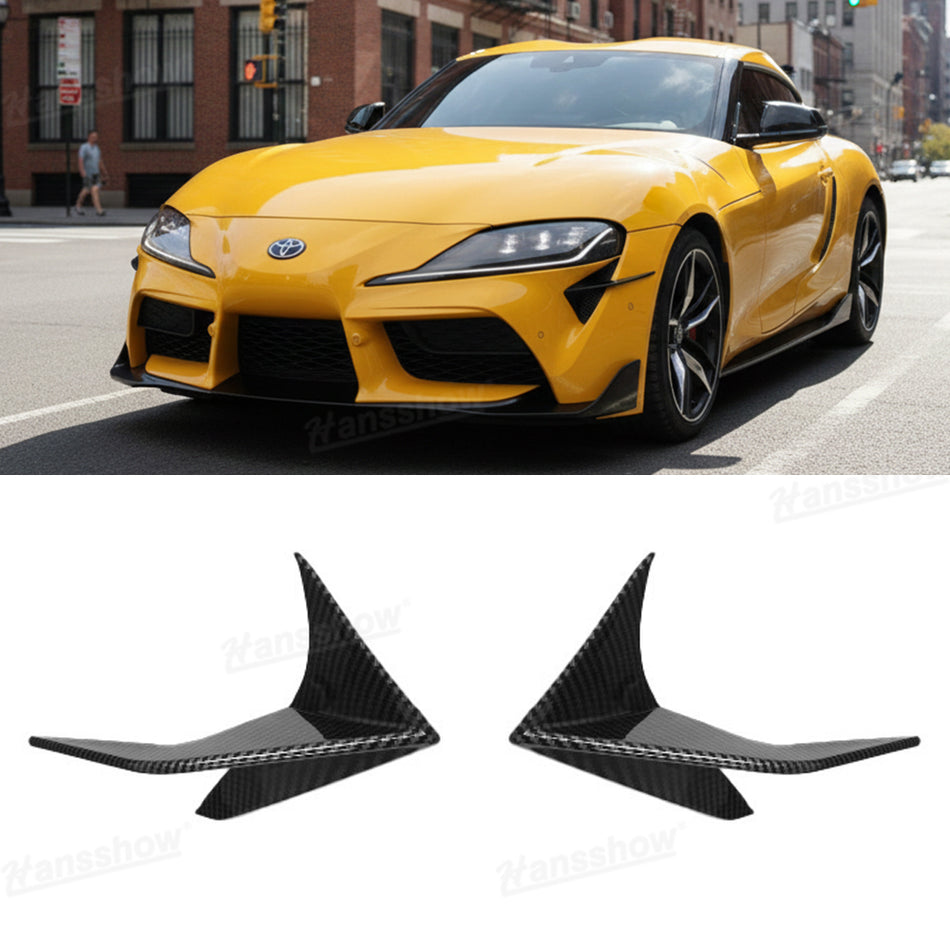 Supra A90 A91 Front Bumper Air Blades ABS Carbon Fiber Style for Toyota