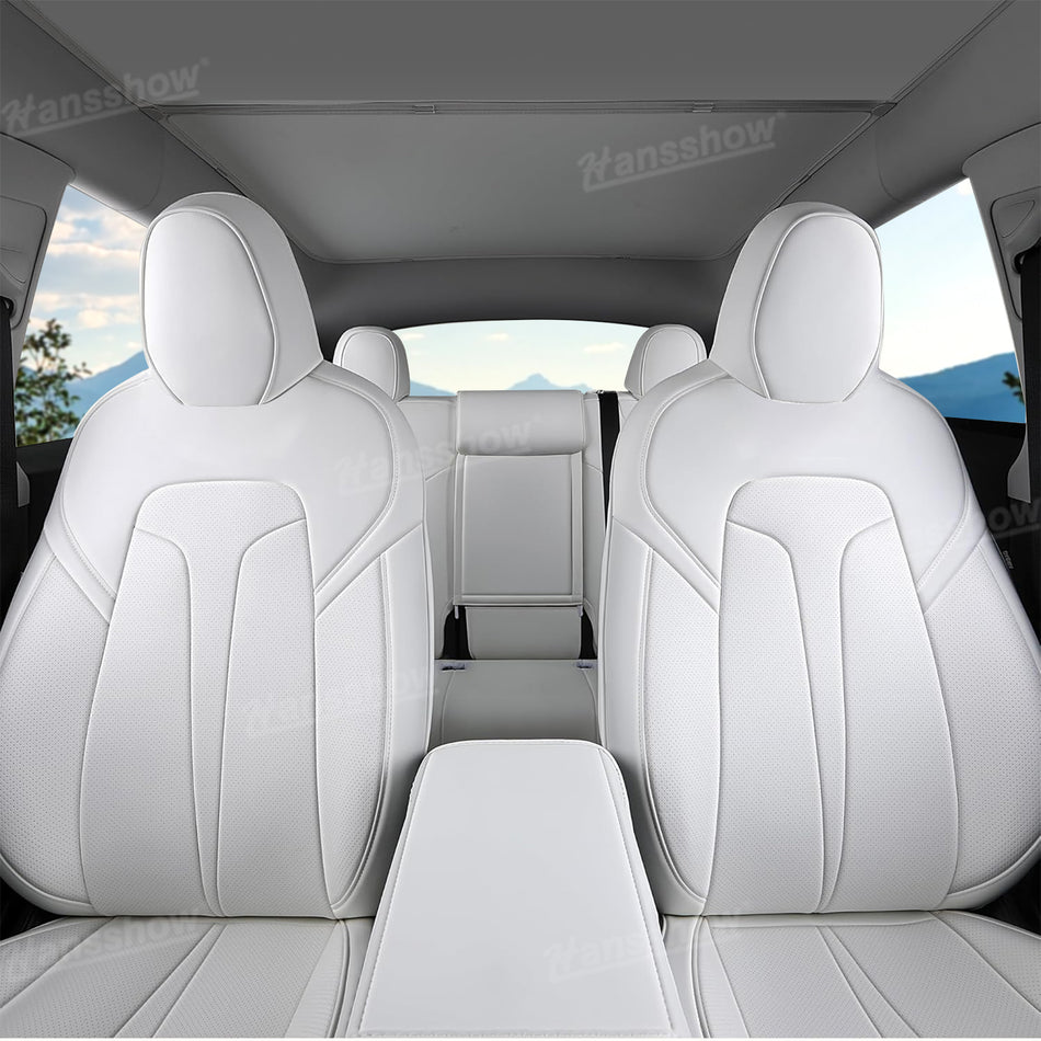 Model Y Juniper Upgrade Seat Covers with Bold “T” Emblem for Tesla