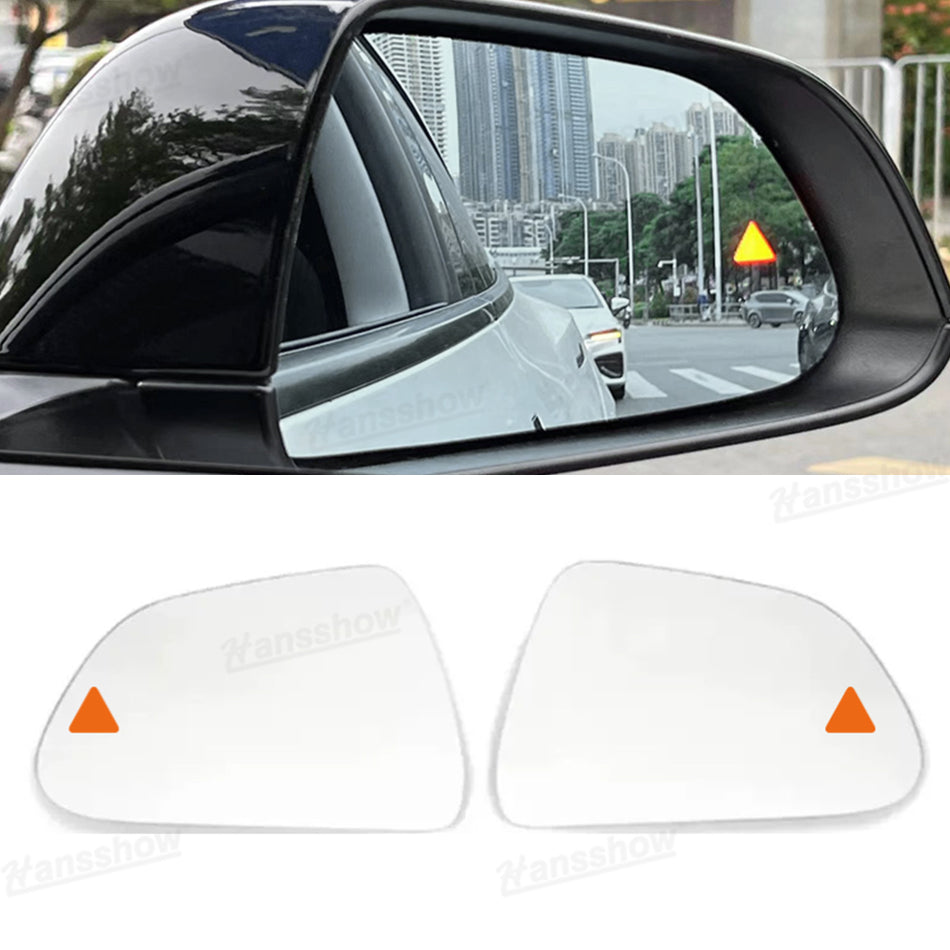 Replacement Mirror Glass for Model 3/Y/Y Juniper with BSD Blind Spot Indicator & Anti Glare Safety Upgrade