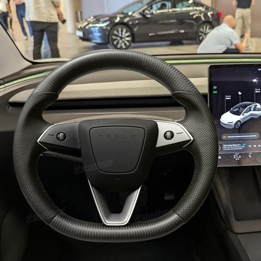 HANSSHOW ヨークハンドル テスラ Model 3 and Model Y All Years用 カスタマイズ 楕円 マット 並行輸入品 TESLA Model S テスラ モデルS ヨークハンドル TESLA Model S テスラ