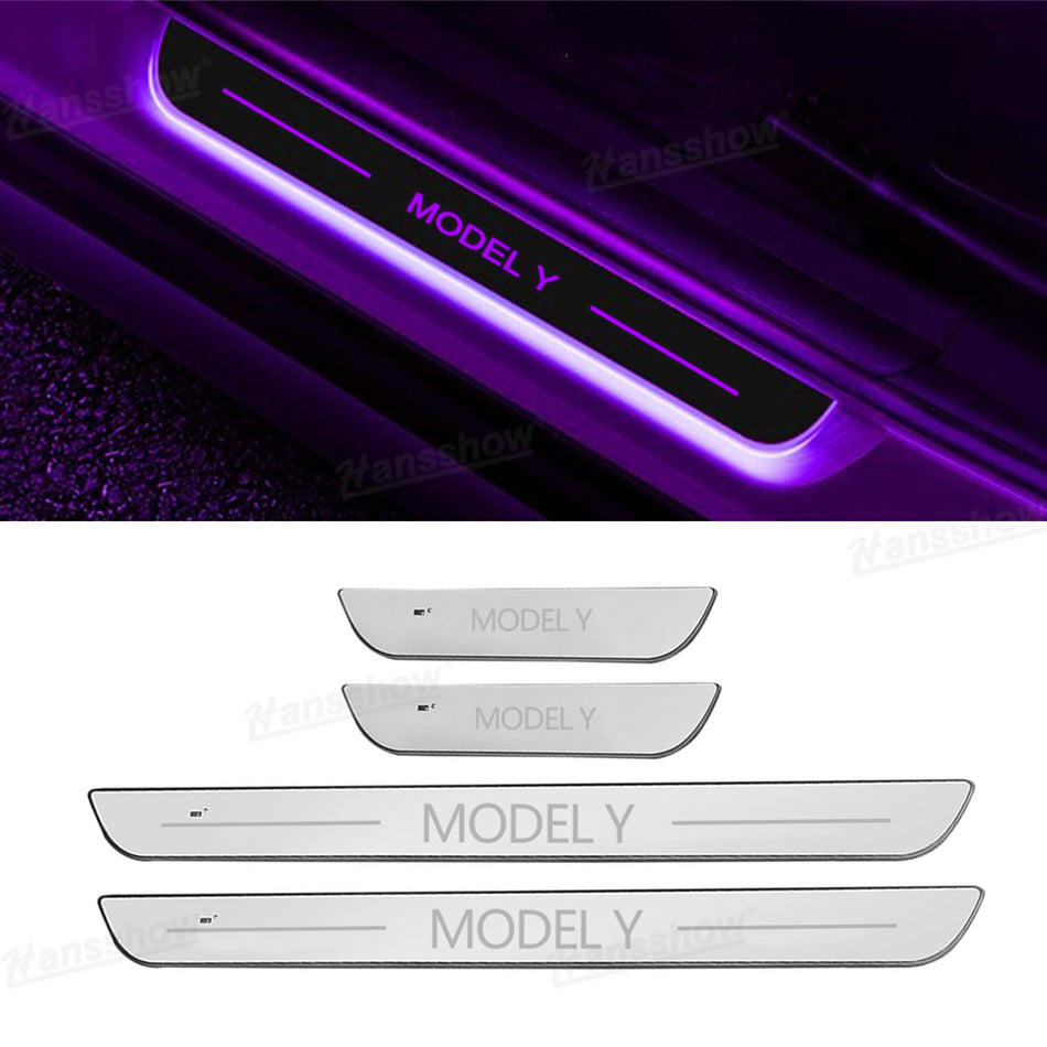 Model Y Juniper/3 Highland Dynamic RGB Illuminated Door Sill  Plates