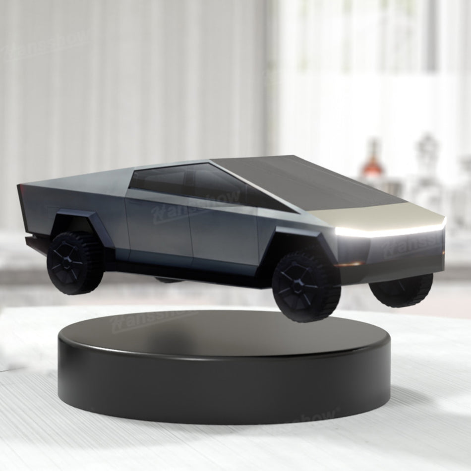 Levitating Cybertruck Model 360° Magnetic Floating Display Rotating Desktop Decor for Tesla Enthusiasts