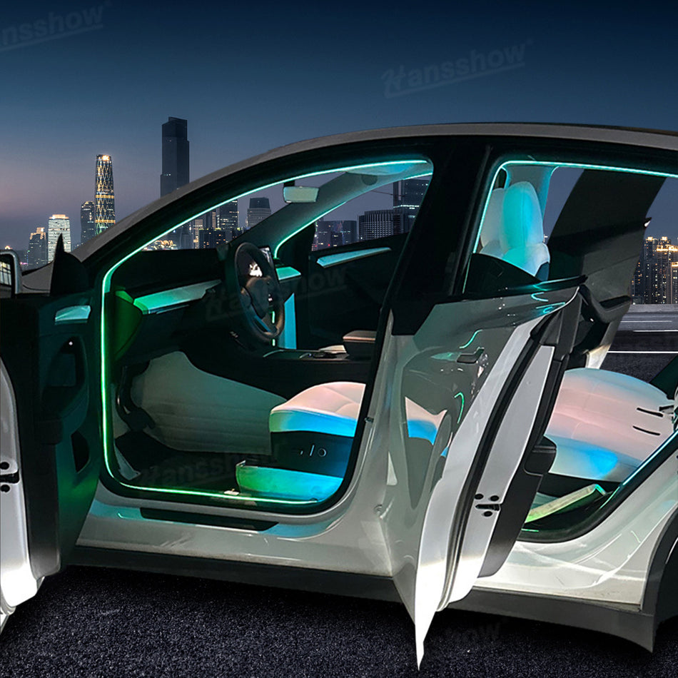 Door LED Strip Lights for Model Y/Y Juniper & Model 3/3 Highland Interior Ambient Lighting with APP Control
