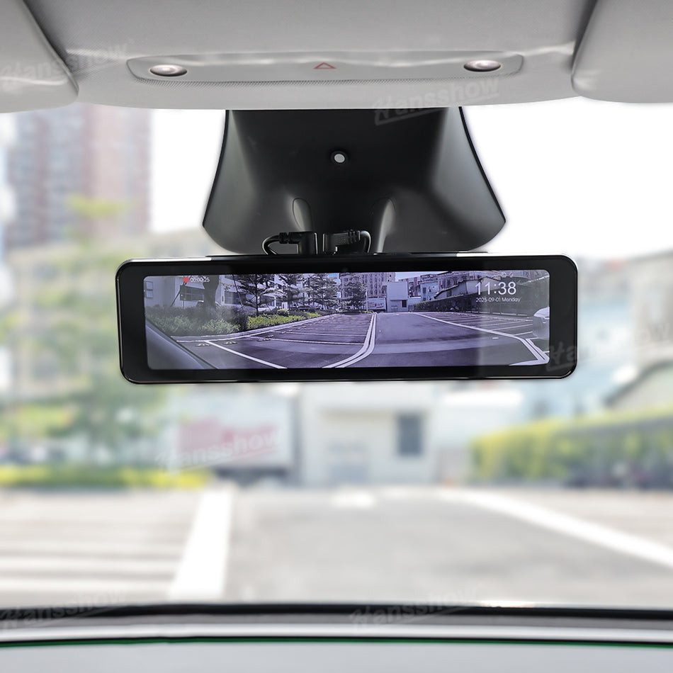 Model Y Juniper/3 Highland Media Rearview Mirror 10 Inch Dash Cam Live Streaming Recorder 3.0 for Tesla