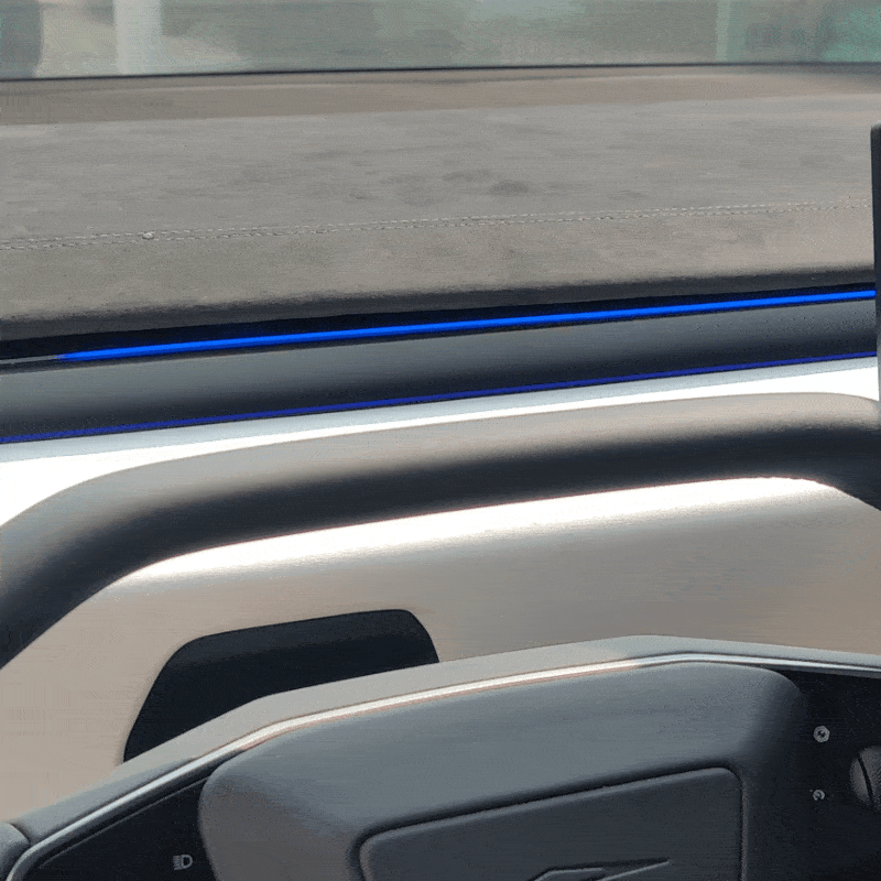 Cybertruck LED Strip Lights With Blind Spot Detection System Streamer Ambient Lighting for Tesla