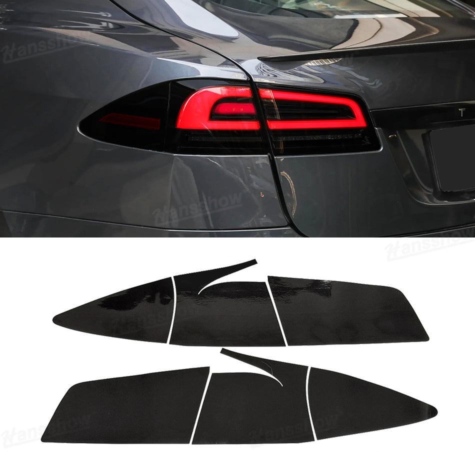 Model S Tail Light Protection Film Transparent Smoked Black TPU Wrap for Tesla