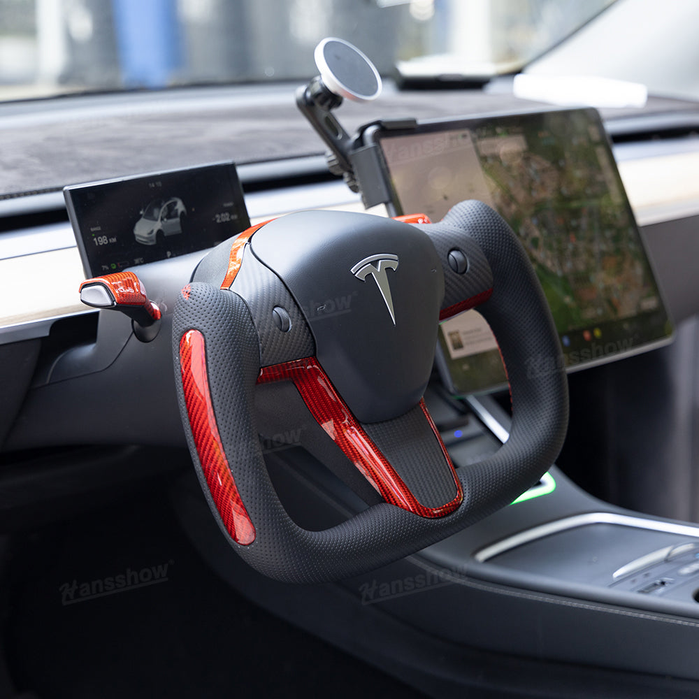 Model Y/3 Yoke Style Steering Wheel With Red Sport Style/Red